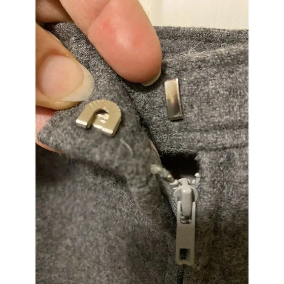 Vintage Austria Loden Gray Wool Felt A-Line Skirt Lined Sz 40 Medium Grandmacore - Picture 6 of 11